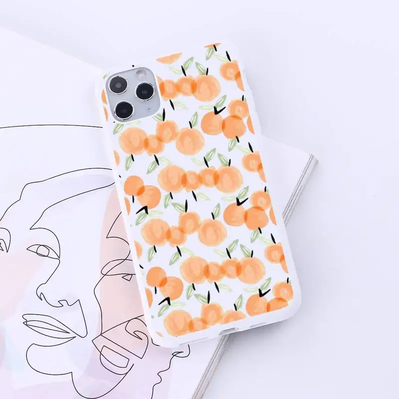 

Pink peach sunmmer food fruit Phone Case Candy Color for iPhone 6 7 8 11 12 s mini pro X XS XR MAX Plus
