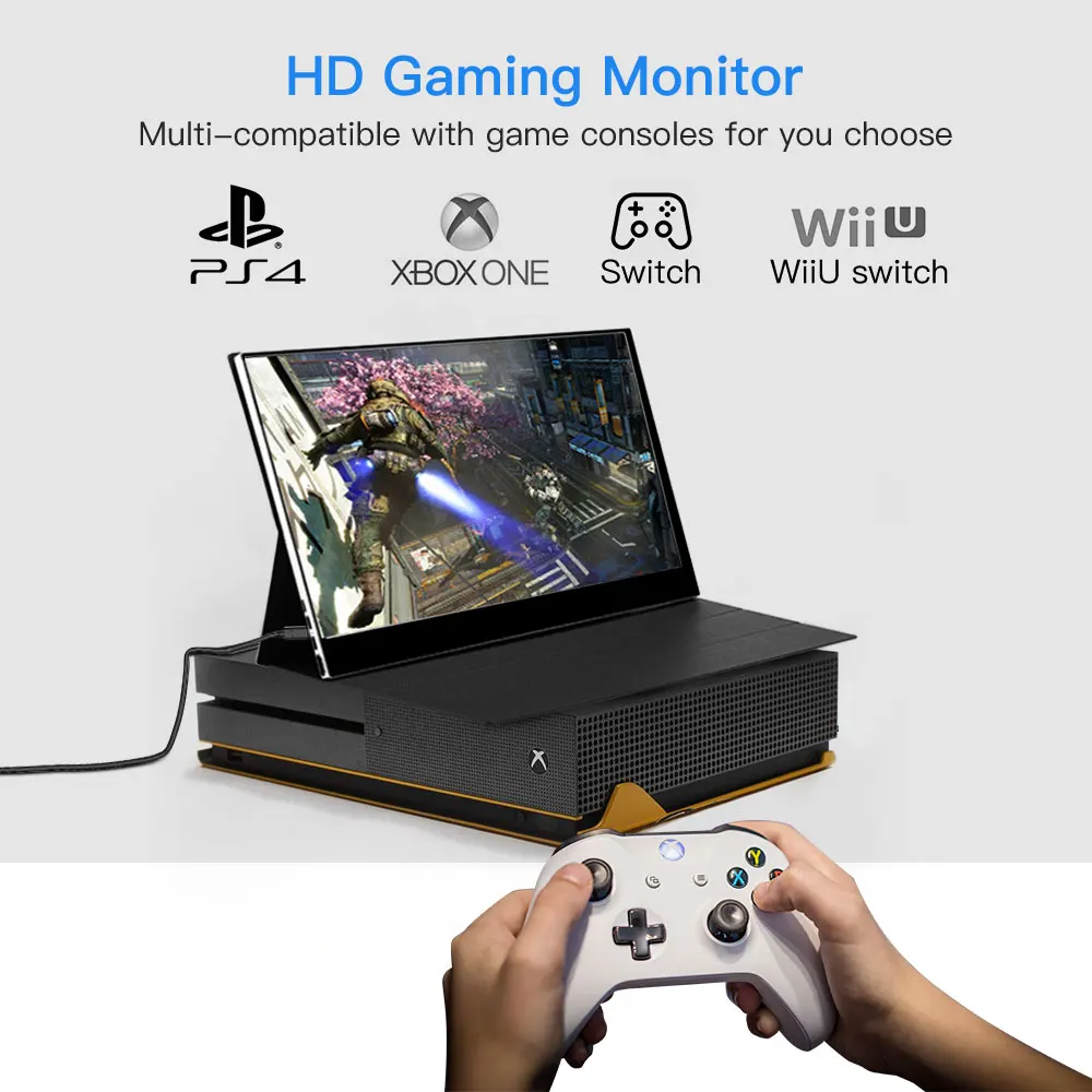 Портативный монитор с HDMI Eyoyo 15 6 &quotдюймовый игровой 1920x1080 HDR дисплей второй экран