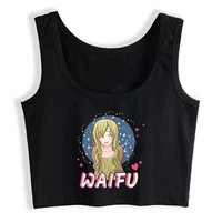 crop top women anime waifu harajuku tank top women comic women clothes