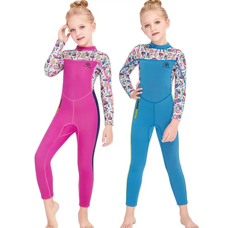 2021 полноразмерный купальник для дайвинга детей/детский со скрытой