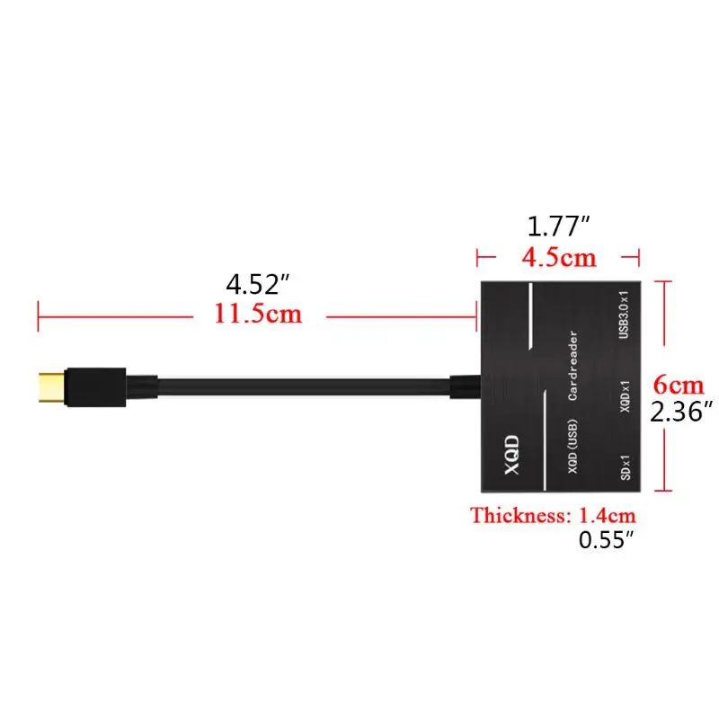 Высокоскоростной картридер USB 3 0 для камеры типа C к XQD/SD|Картридеры| |