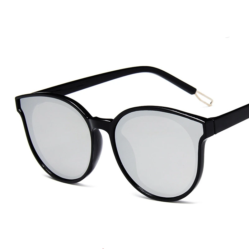 New fashion round frame men and women sunglasses transparent color bright beautiful face repair versatile glasses | Аксессуары для