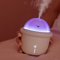 lovely space bear air humidifier usb ultrasonic cool mist maker fogger with led light 200ml mini car usb water aroma diffuser