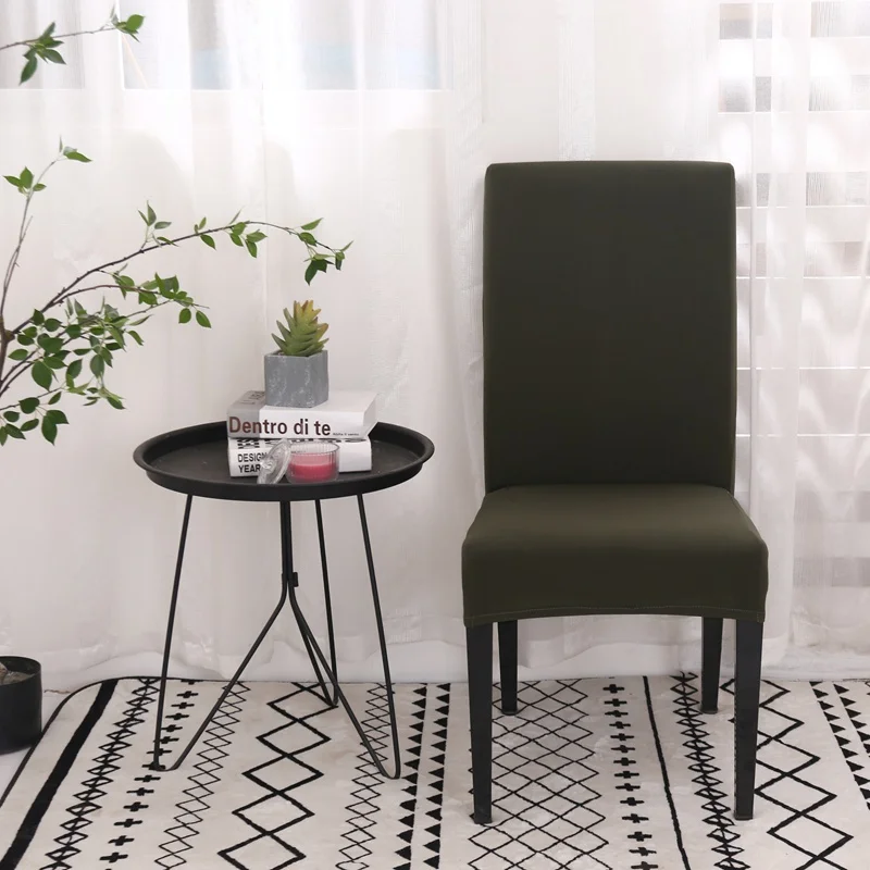 Спандекс складные чехлы для стульев эластичные однотонные Чехлы обеденных