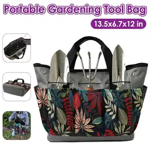 Garden Tool bag Organizer Multifunctional Portable Tool Storage Green Oxford Wall Hanging Storage Bags Pockets for Home Garden 10 item image