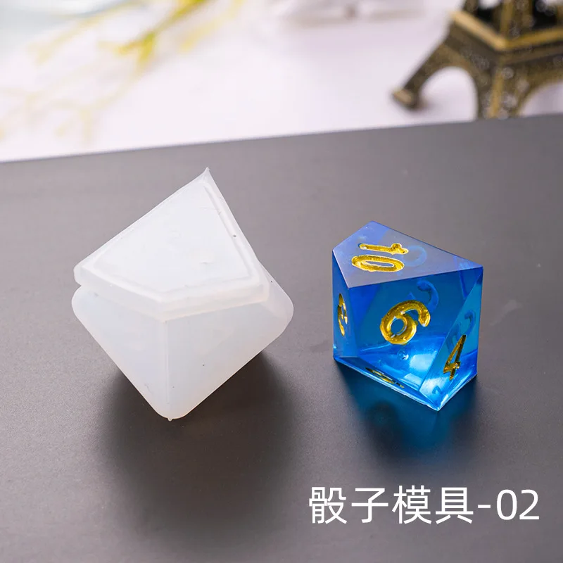 1 шт. DIY 3D игральные кости серии ювелирных изделий инструменты номер геймер Инструменты Силиконовые УФ смолы ювелирные изделия формы - Цвет: Type 2