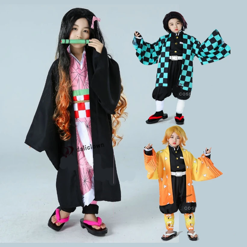 Kimetsu no Yaiba Kamado Nezuko Детский костюм для косплея аниме Demon Slayer Nezuko| |