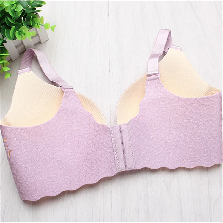 

A Piece Hollow Women's Underwear Large-size Bra Without A Steel Ring Gathered Together Adjustable Bra