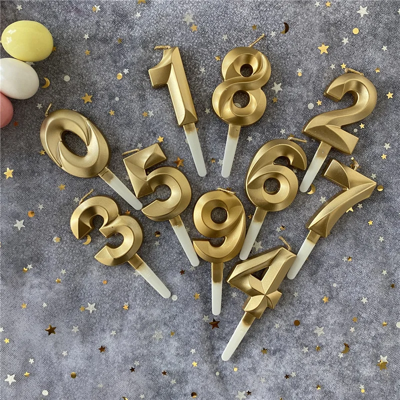 1 шт. цифровые свечи для торта металлические дня рождения свадьбы вечеринки