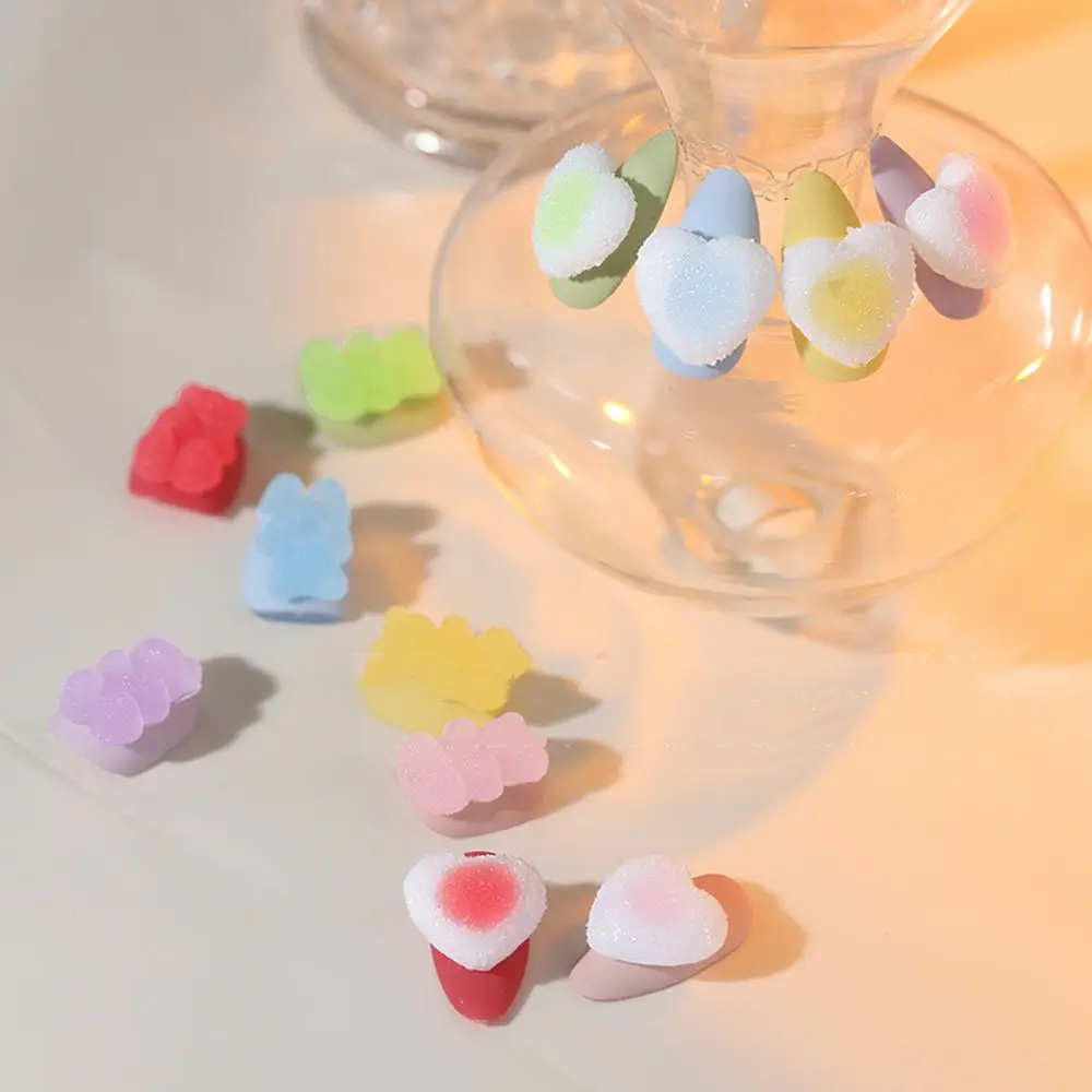 Украшения для ногтей в виде маникюрного медведя конфетные цвета любовь сделай