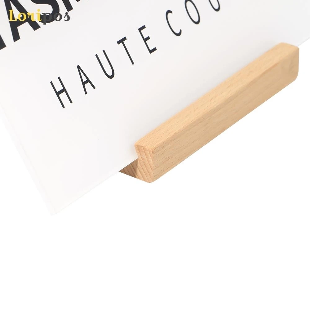 Menu Stand Wood Block Signs Clip Brick Postcard Paper Photo Picture Card Holder Clamp Table Decor Desk | Дом и сад