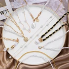 DAXI винтажное жемчужное ожерелье-чокер для женщин модное летнее белое ожерелье с имитацией жемчуга 2021 трендовые элегантные свадебные украшения