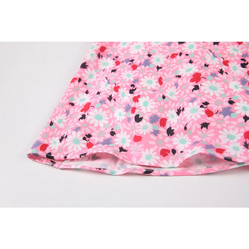 

Pink Floral Print Puff Short Sleeve Women Dress Chic Bow Party Short Dresses Lady Sweet Summer Club Sexy Dress Woman 2021 French