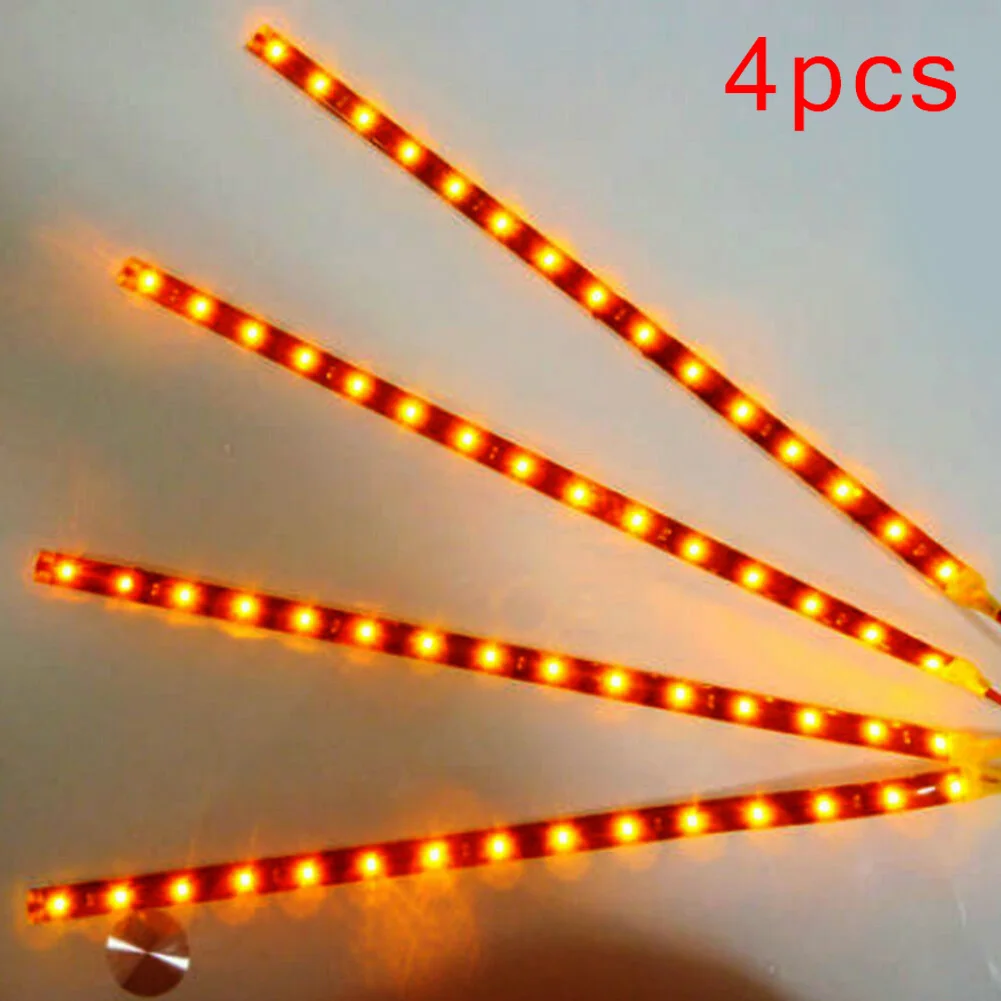 

Bar Light Strip Yellow 12V 30CM Car Flexible Motor Trunk Waterproof 15-LED