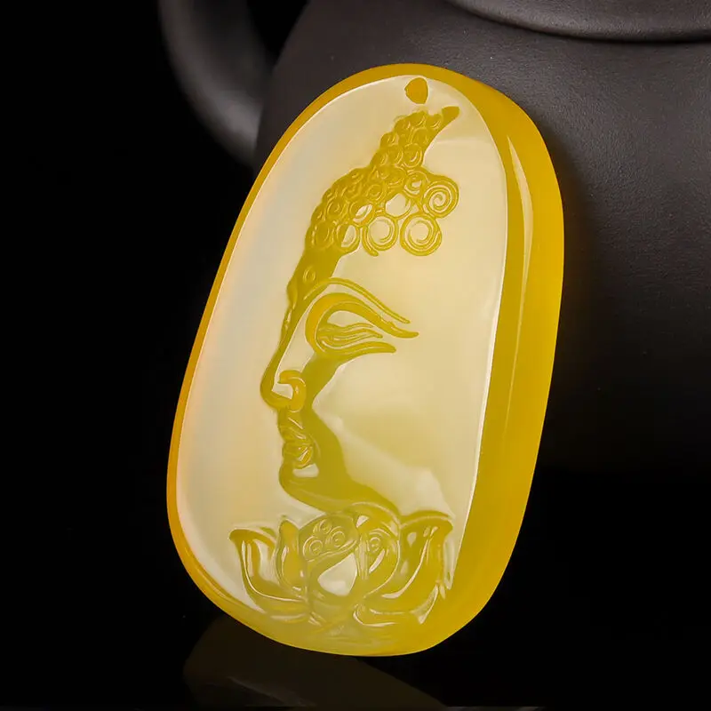 Кулон из натурального нефрита головы Будды агата отправляет друзей чтобы