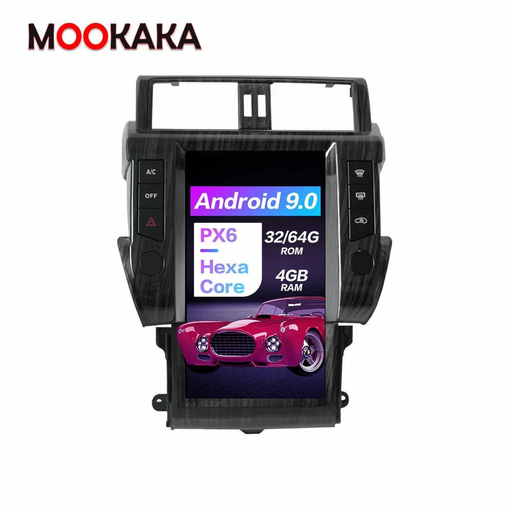 Андроид плеер Tesla Screen для автомобиля Toyota Land Cruiser Prado 150 2014-2017 с навигацией GPS, видео и аудио стерео авто.