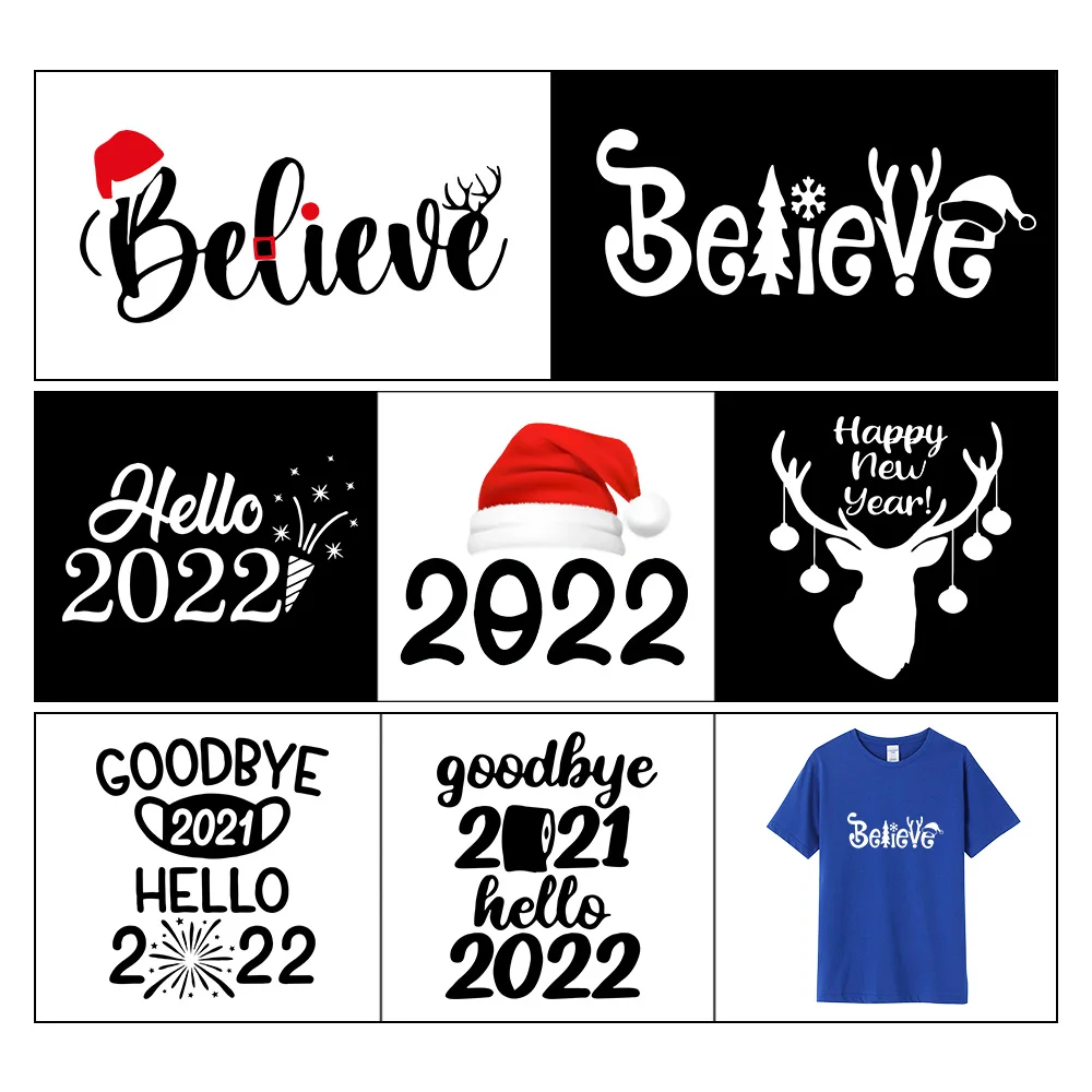 

DIY мультфильм 2022 Новогодняя теплопередача наклейка для Vogue Girl Одежда пластырь 1 шт. T1251