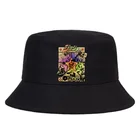 Панама японская с рисунком, Панама с плоским козырьком для мужчин и женщин, с рисунком невероятных приключений Джоджо, летняя