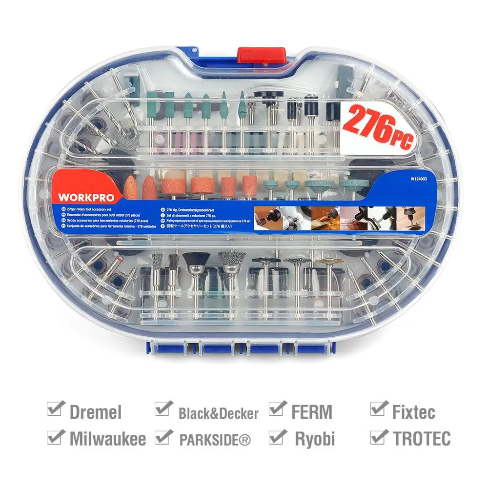 WORKPRO 276 шт. аксессуары для вращающихся инструментов сверла электроинструментов