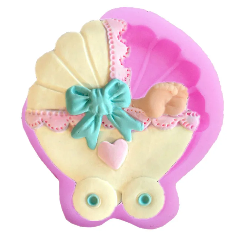 

Baby Cradle Shape Silicone Mold for DIY Chocolate Candy Pastry Dessert Decoration Fondant Mould Kitchenware Baking Tool