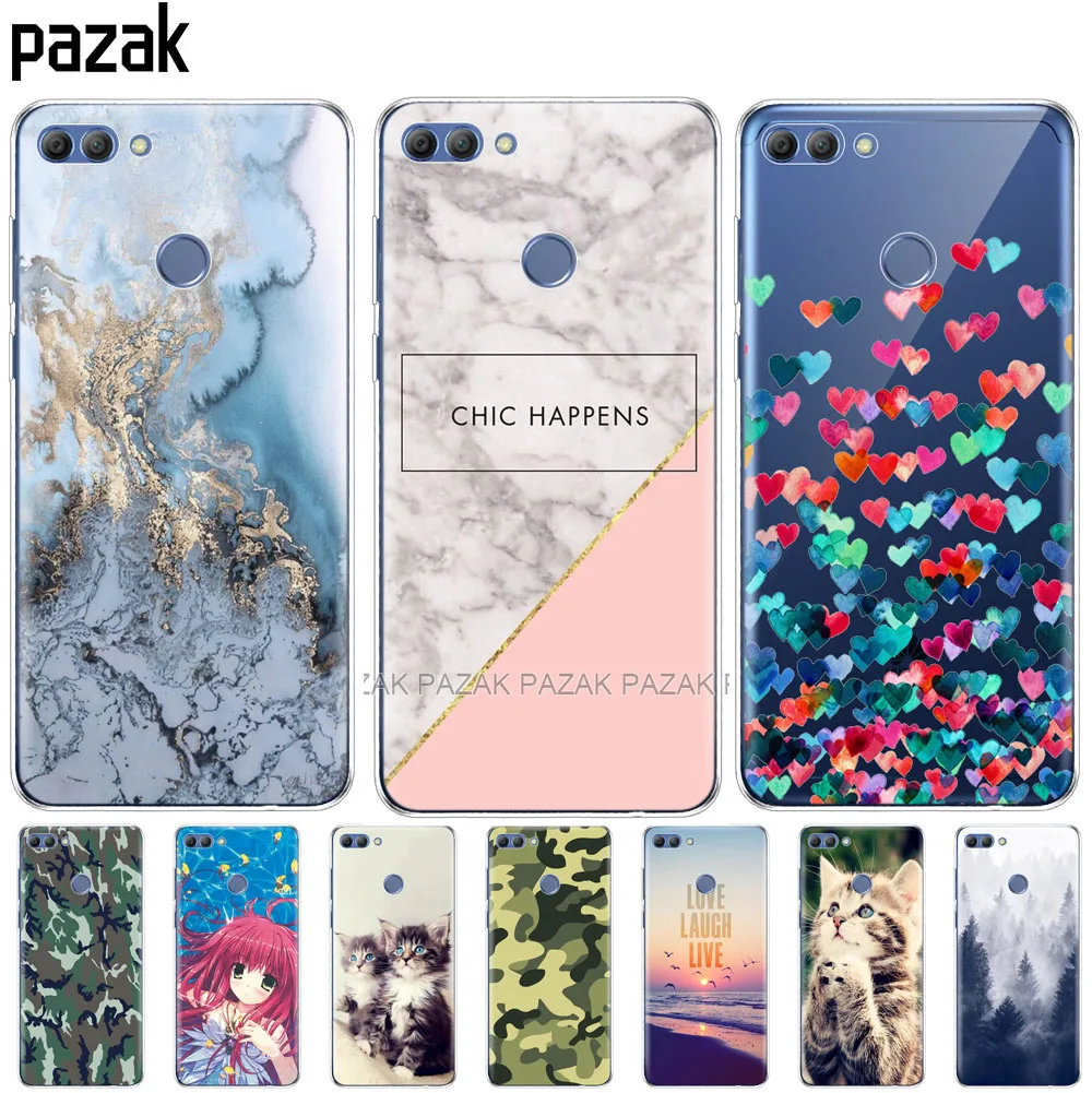 Силиконовый чехол для телефона huawei Y9 2018 чехлы из мягкого ТПУ задняя крышка