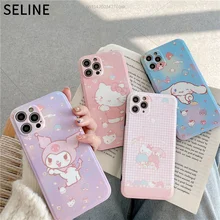 Sanrio Hello Kitty Cinnamoroll Kuromi Family Iphone Case For Iphone 13 Pro Max 12 11 XS X XR Cover Cases Shell Female Girl Women