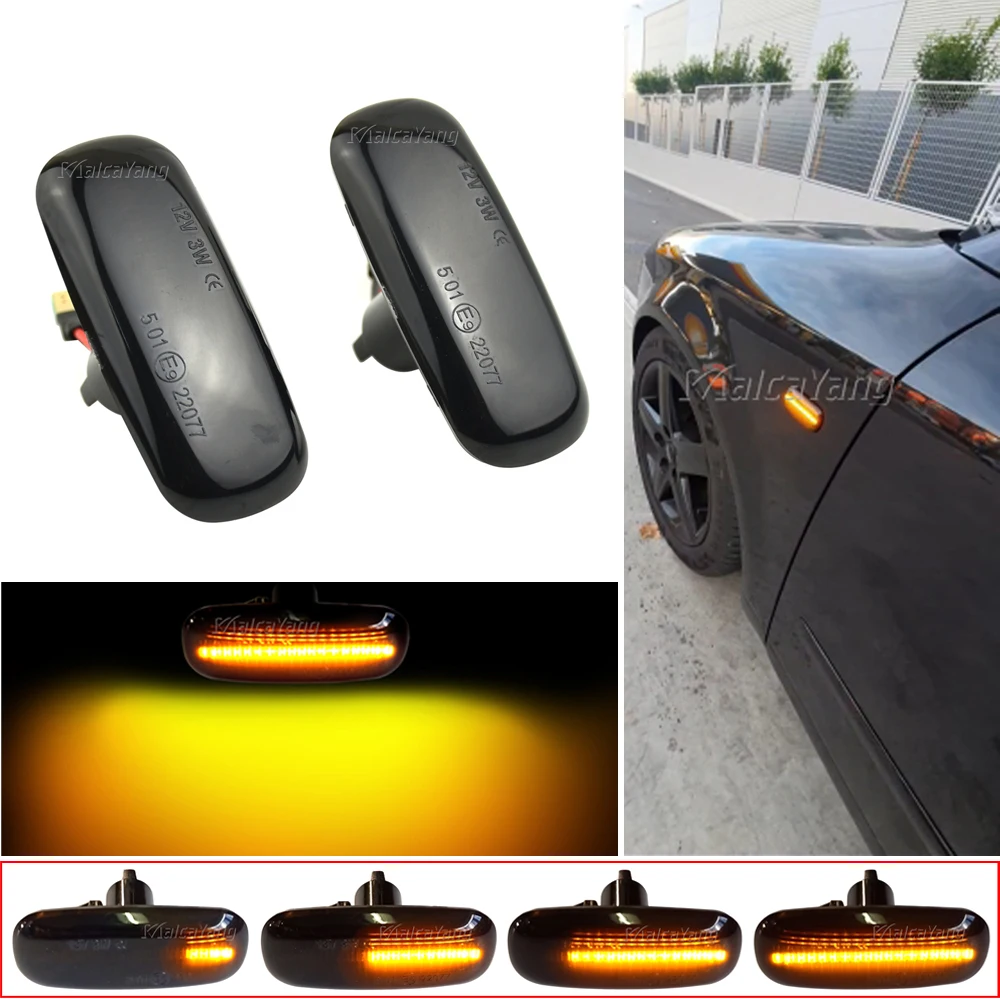 

2 PCS Dynamic Side Marker Turn Signal Light Indicator Flowing Lamp for Audi A3 S3 8L 2000-2003 A8 D2 1999-2002 TT 8N 2000-2006