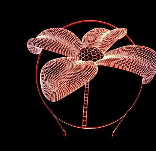 Лотос 3d лампа деко ШАМБРЕ настольная лампа Lamparas De Mesa светодиодный 3d-ночник цветок лотоса 3d Светодиодная лампа символ Будды - Испускаемый цвет: 7 Colors Changeable