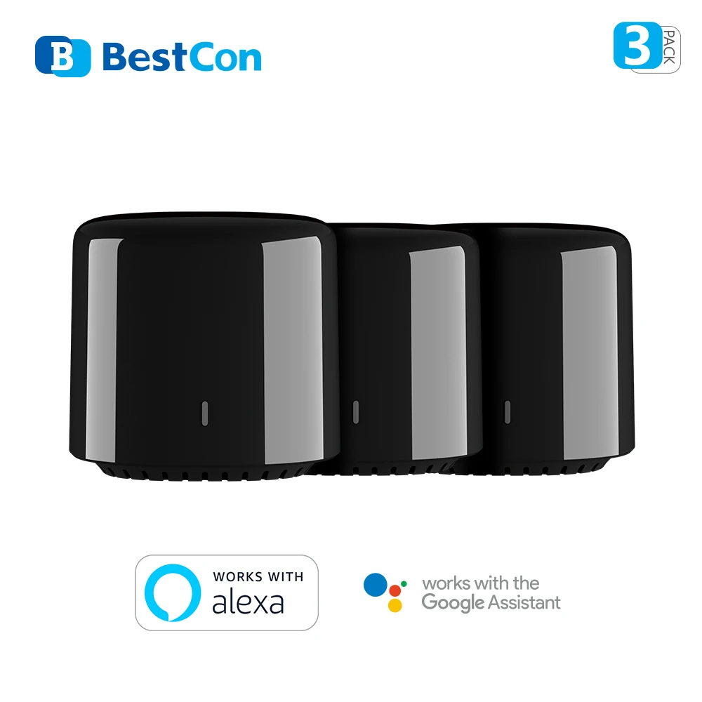 Универсальный ИК-передатчик Broadlink RM4C mini BestCon RM4 1/2/3 упаковки работает с Alexa и Google Home