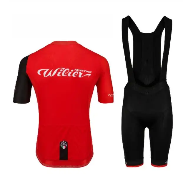 Wilier летний короткий рукав Велоспорт Джерси Bib наборы воздухопроницаемая одежда для катания на велосипеде 9D волосипедный костюм Ropa Ciclismo велосипедная одежда