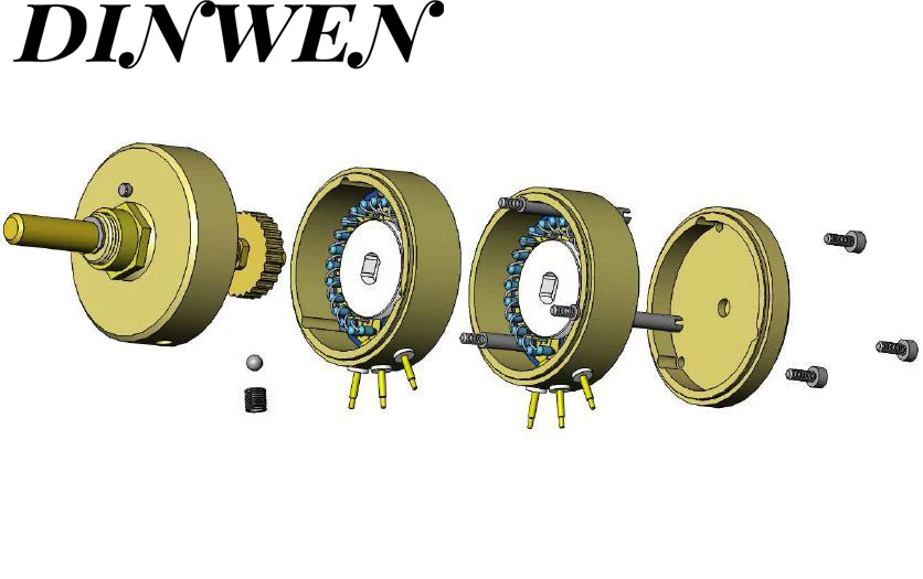 EIZZ Premium Gold 24 Step Stereo аттенюатор громкость потенциометр 10K 100K 250K ARMS резистор для HIFI