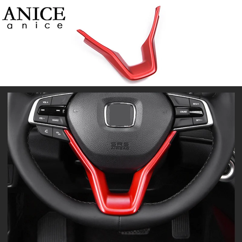 Обшивка логотипа на руль из углеродного волокна или хрома подходит для Honda Accord 2018