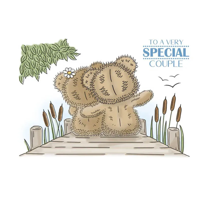 Специальный парный медведь 3x4 дюйма прозрачные штампы для сделай сам скрапбукинг