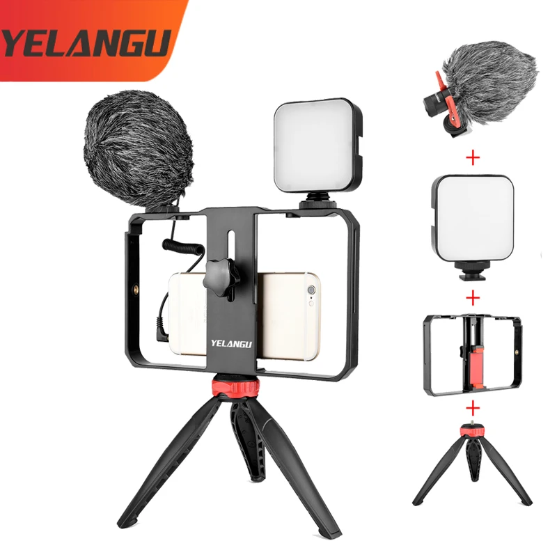 

Диммируемый светодиодный светильник для селфи со штативом, кольцесветильник светильник для фотосъемки с подставкой для сотового телефона,...