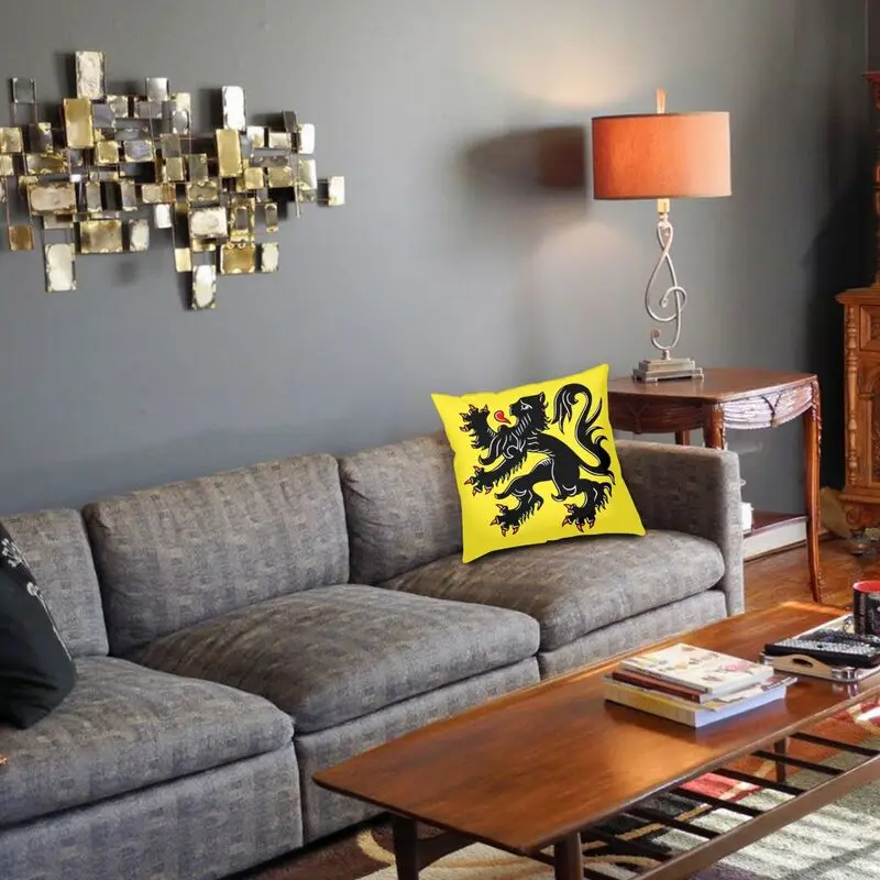 Наволочка с флагом флага домашняя декоративная наволочка фламиндским львом