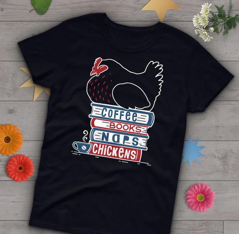 

Chicken Shirt, Women Men, Chicken Lover Gift, Cute Bird T-shirt,O-neck T Shirt Homme Short Sleeve