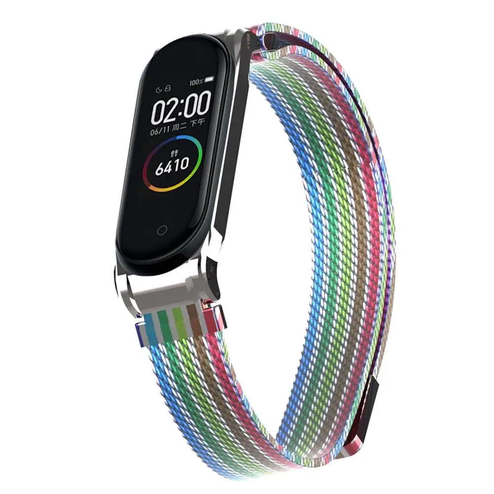Сменный ремешок для наручных часов Xiaomi mi Band 3 4 красочные часы mi lanis из нержавеющей стали часы на магнитном ремешке браслет
