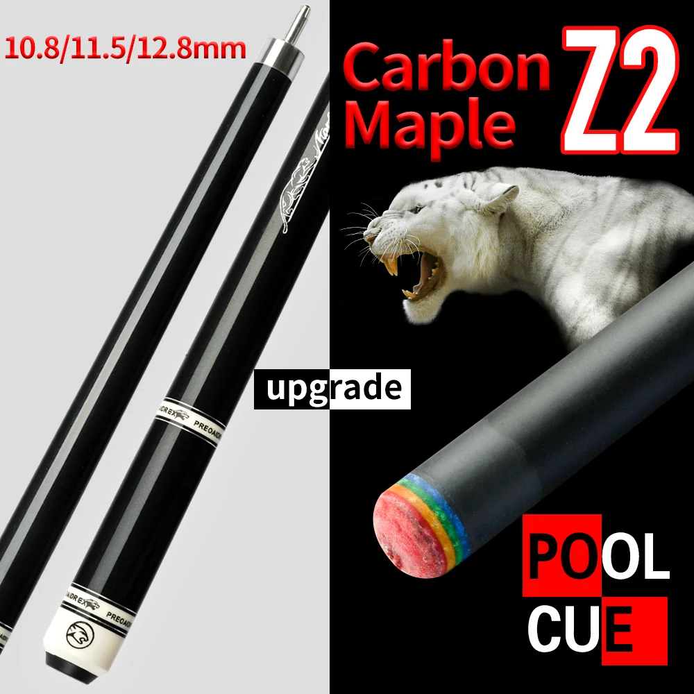 2021 New Arrival PREOAIDR 3142 Carbon Fiber Pool Cue Stick Rainbow Tip Maple Technology Shaft Uni-loc Joint Billiard | Спорт и