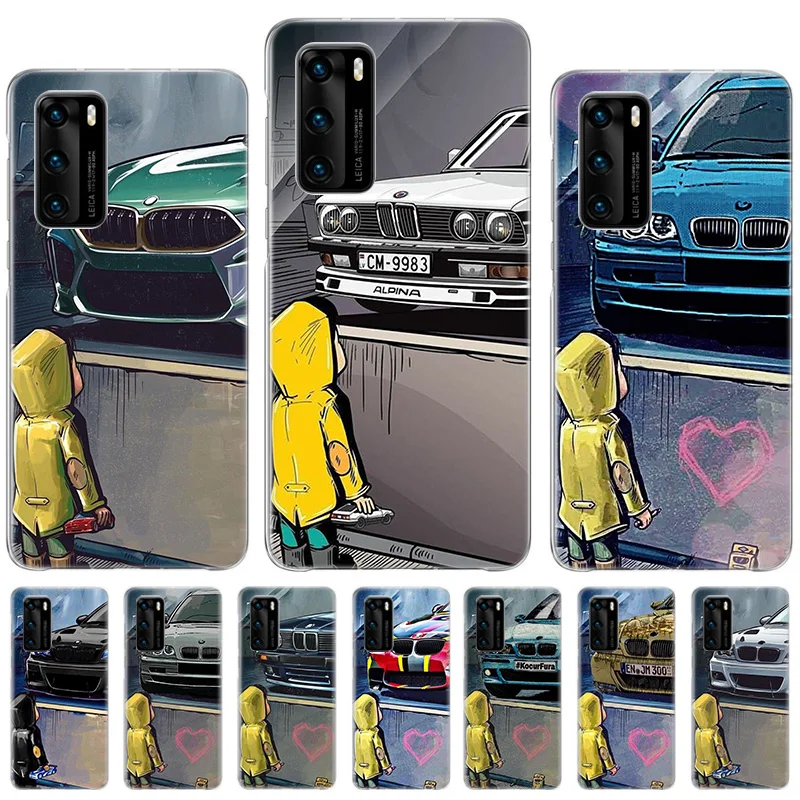 

Boy See Sports Car Jdm Drift Soft TPU Case For Huawei Honor 10 lite 8X 9X 20S 30S 50 Pro Mate 20 30 40 Pro Protect Phone Cover