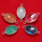 ZHUKOU 14x27 мм прозрачный Кристальный серебристый разъем для женщин браслет ожерелье ювелирные изделия Аксессуары для изготовления Модель: VS412