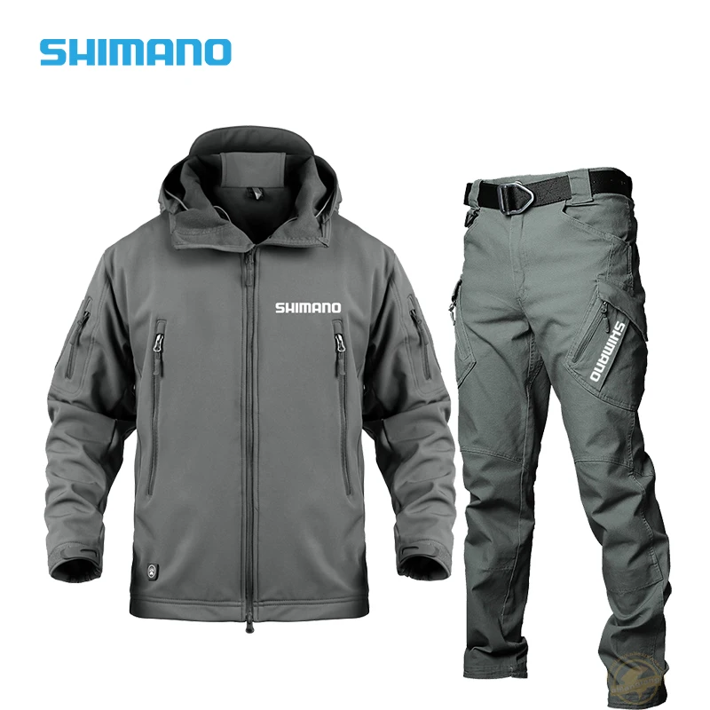 

SHIMANO Men's Fishing Clothes Windproof Outdoor CampingTrend Sport Fishing Suits Hiking Mountaineering Sport Fishing Set Jackets
