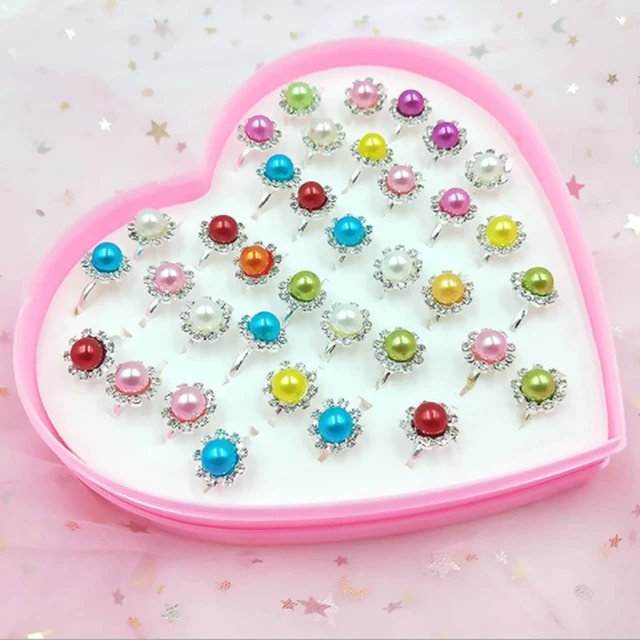 10Pcs Cute Cartoon Rings For Small Girls 2