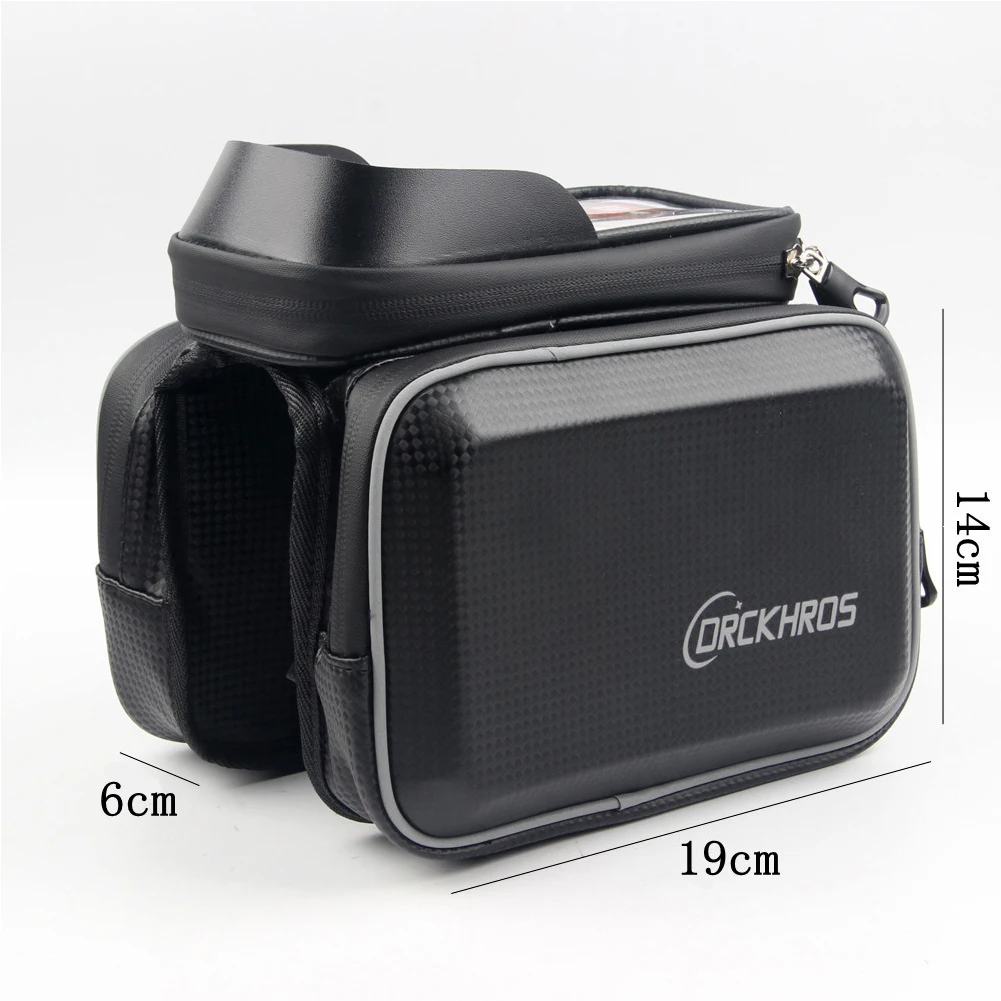 

Bicycle Bags Front Frame MTB Road Bike Cycling PU EVA Hard Shell Waterproof Touch Screen Top Tube Phone Pouch