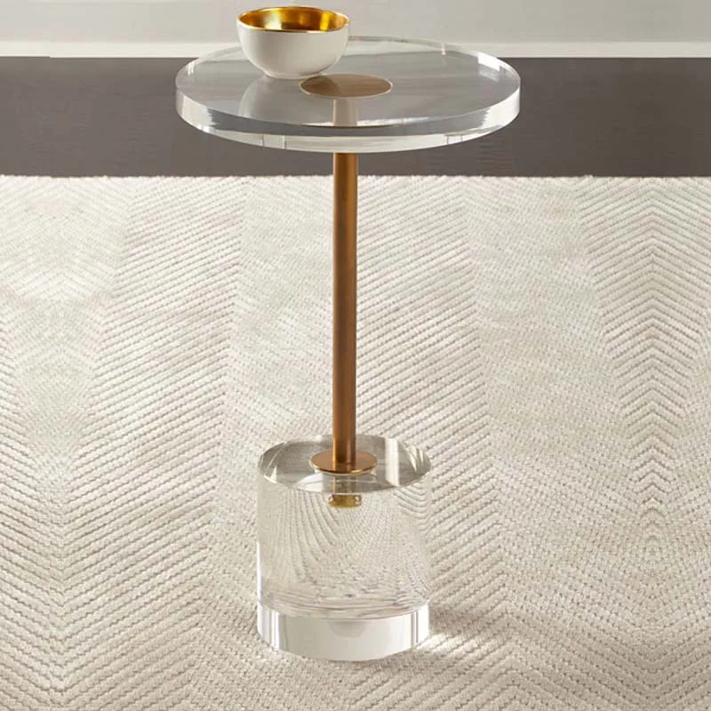 

Бесплатная доставка, новый акриловый журнальный столик, Круглый прозрачный журнальный столик для гостиной