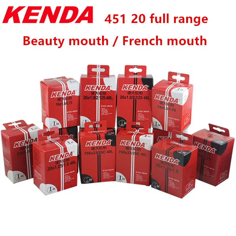 Велосипедная камера KENDA 20 24 26 27.5 29 дюймов 700C американская / французская монетка 48L / 60L / 80L 451 полный ассортимент новых оригинальных.