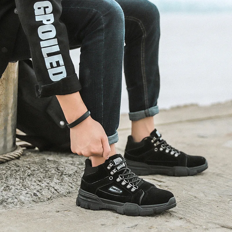 Обувь мужские ботинки кожаные Martens сезон осень-зима мотоциклетные ботильоны