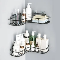 bathroom shelf organizer metal shower shelf storage rack corner frame wall mount shampoo storage holder bathroom accessories