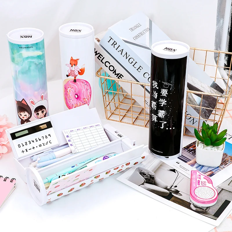 Школьный чехол для карандашей NBX девочек и мальчиков картридж с замком коробка