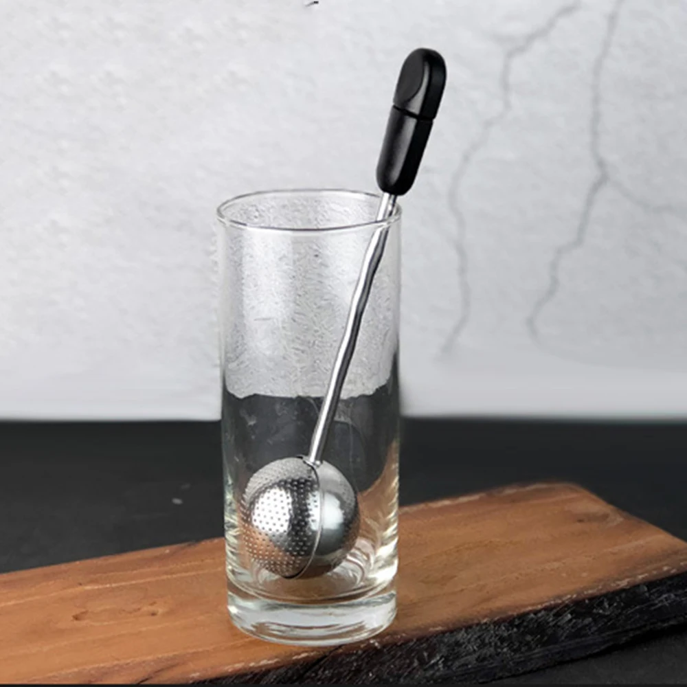 

Stainless Steel Fine Mesh Tea Infuser Strainer Ball Filter Handle 360 Rotation