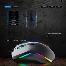 Wired Mouse 6 Adjustable DPI 7 Key Macro Programming RGB Light Office PC Game Mice VDX99